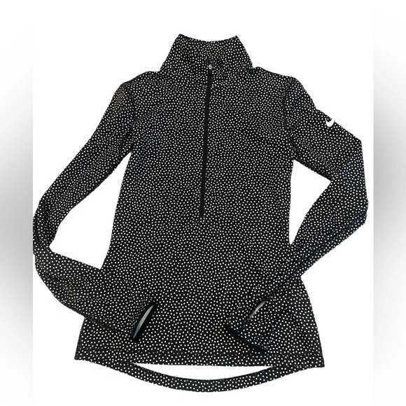 Women’s size small Nike polkadot quarter zip running althletic jacket like new - Picture 2 of 6